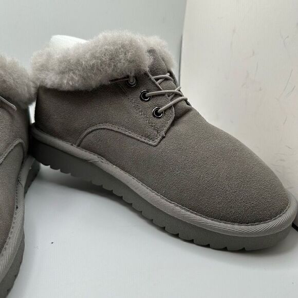 CUSHIONAIRE Women's short pull on boot +Memory Foam 6 GRAY - Picture 6 of 7